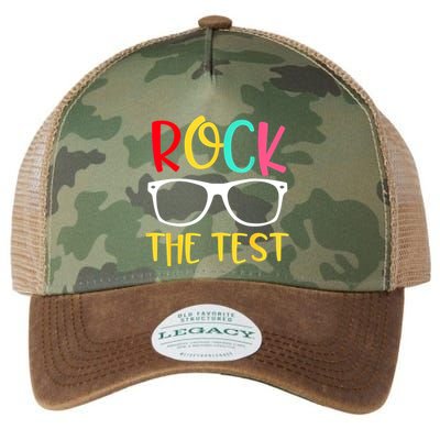 Test Day Rock The Test Teacher Testing D.ay Funny Teacher Legacy Tie Dye Trucker Hat