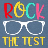 Test Day Rock The Test Teacher Testing D.ay Funny Teacher Garment-Dyed Sweatshirt