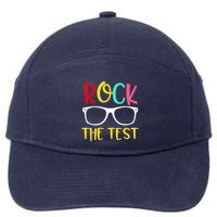 Test Day Rock The Test Teacher Testing D.ay Funny Teacher 7-Panel Snapback Hat