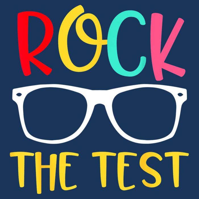 Test Day Rock The Test Teacher Testing D.ay Funny Teacher Drawstring Bag