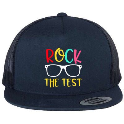 Test Day Rock The Test Teacher Testing D.ay Funny Teacher Flatbill Hat