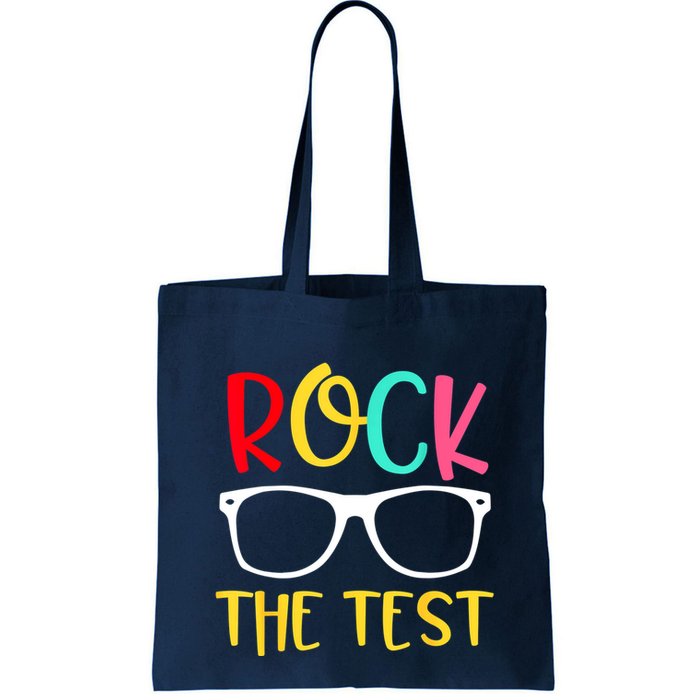 Test Day Rock The Test Teacher Testing D.ay Funny Teacher Bag