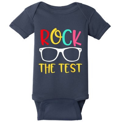 Test Day Rock The Test Teacher Testing D.ay Funny Teacher Baby Bodysuit