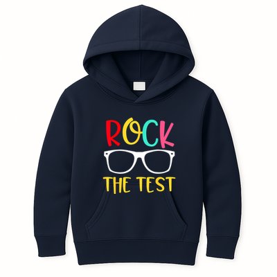 Test Day Rock The Test Teacher Testing D.ay Funny Teacher Kids Hoodie