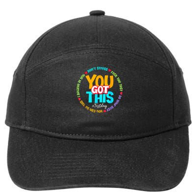 Test Day Rock The Test Testing Day You Got This 7-Panel Snapback Hat