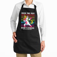Test Day Rock The Test Dabbing Unicorn Boy Girl Apron