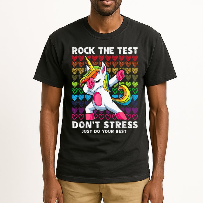 Test Day Rock The Test Dabbing Unicorn Boy Girl Tall T-Shirt