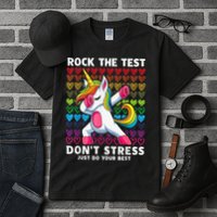 Test Day Rock The Test Dabbing Unicorn Boy Girl Tall T-Shirt