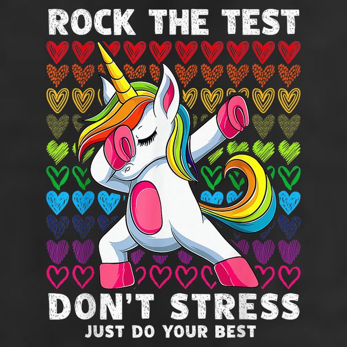 Test Day Rock The Test Dabbing Unicorn Boy Girl 25L Jumbo Tote