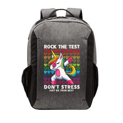 Test Day Rock The Test Dabbing Unicorn Boy Girl Vector Backpack