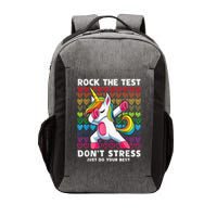 Test Day Rock The Test Dabbing Unicorn Boy Girl Vector Backpack