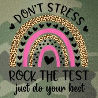 Test Day Rock The Test Rainbow Teacher Testing Day Legacy Tie Dye Trucker Hat