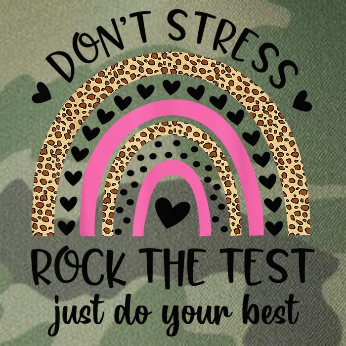 Test Day Rock The Test Rainbow Teacher Testing Day Legacy Tie Dye Trucker Hat
