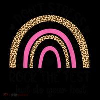 Test Day Rock The Test Rainbow Teacher Testing Day Flexfit Unipanel Trucker Cap