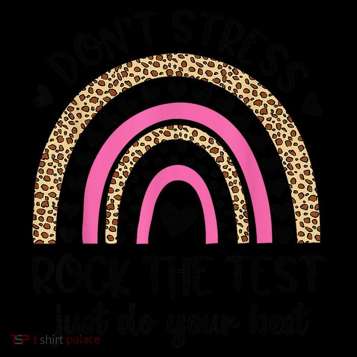 Test Day Rock The Test Rainbow Teacher Testing Day 16 in Basic Backpack