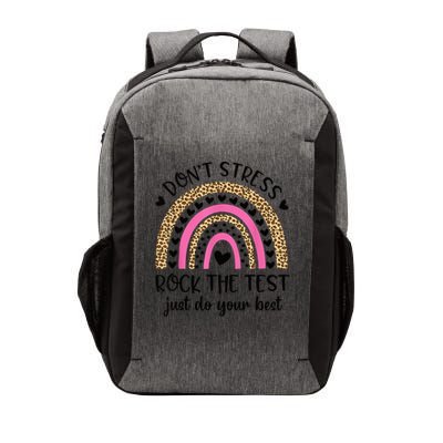 Test Day Rock The Test Rainbow Teacher Testing Day Vector Backpack