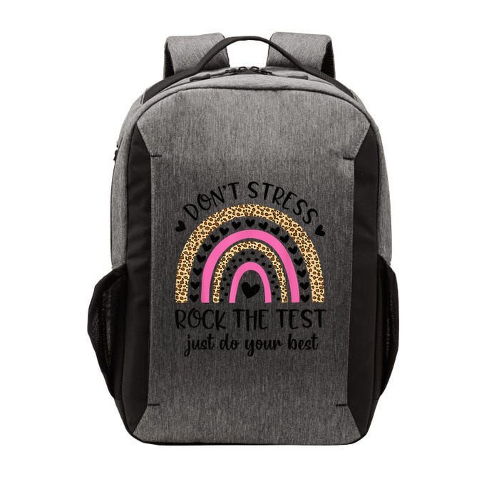 Test Day Rock The Test Rainbow Teacher Testing Day Vector Backpack
