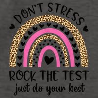 Test Day Rock The Test Rainbow Teacher Testing Day Vector Backpack