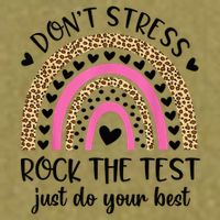Test Day Rock The Test Rainbow Teacher Testing Day Garment-Dyed Women's Muscle Tee