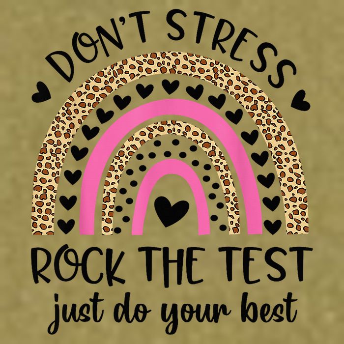 Test Day Rock The Test Rainbow Teacher Testing Day Garment-Dyed Women's Muscle Tee