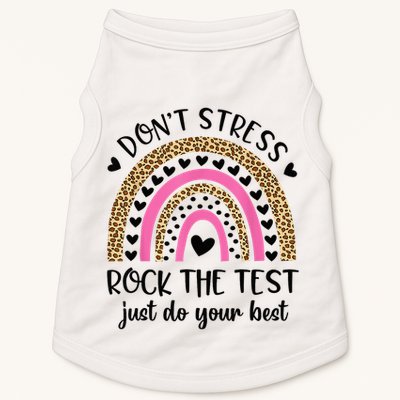 Test Day Rock The Test Rainbow Teacher Testing Day Doggie Tank