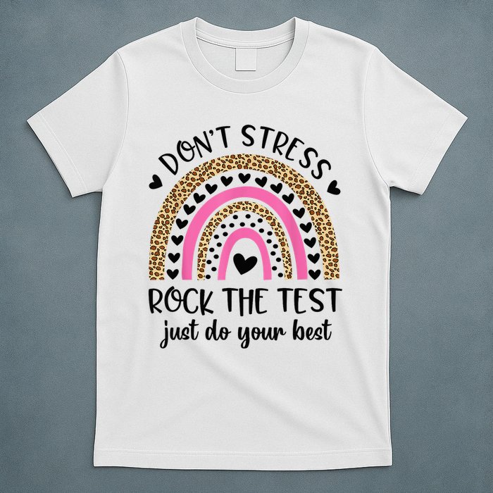 Test Day Rock The Test Rainbow Teacher Testing Day T-Shirt