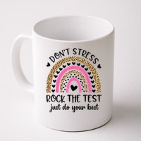 Test Day Rock The Test Rainbow Teacher Testing Day Mug