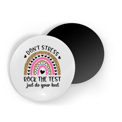 Test Day Rock The Test Rainbow Teacher Testing Day Magnet