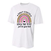 Test Day Rock The Test Rainbow Teacher Testing Day Youth Performance Sprint T-Shirt