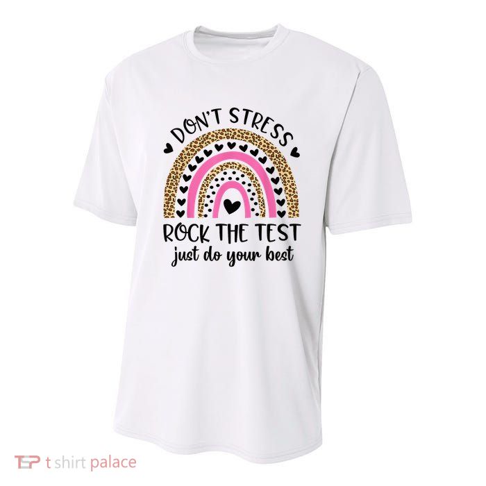 Test Day Rock The Test Rainbow Teacher Testing Day Youth Performance Sprint T-Shirt
