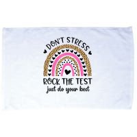 Test Day Rock The Test Rainbow Teacher Testing Day Microfiber Hand Towel