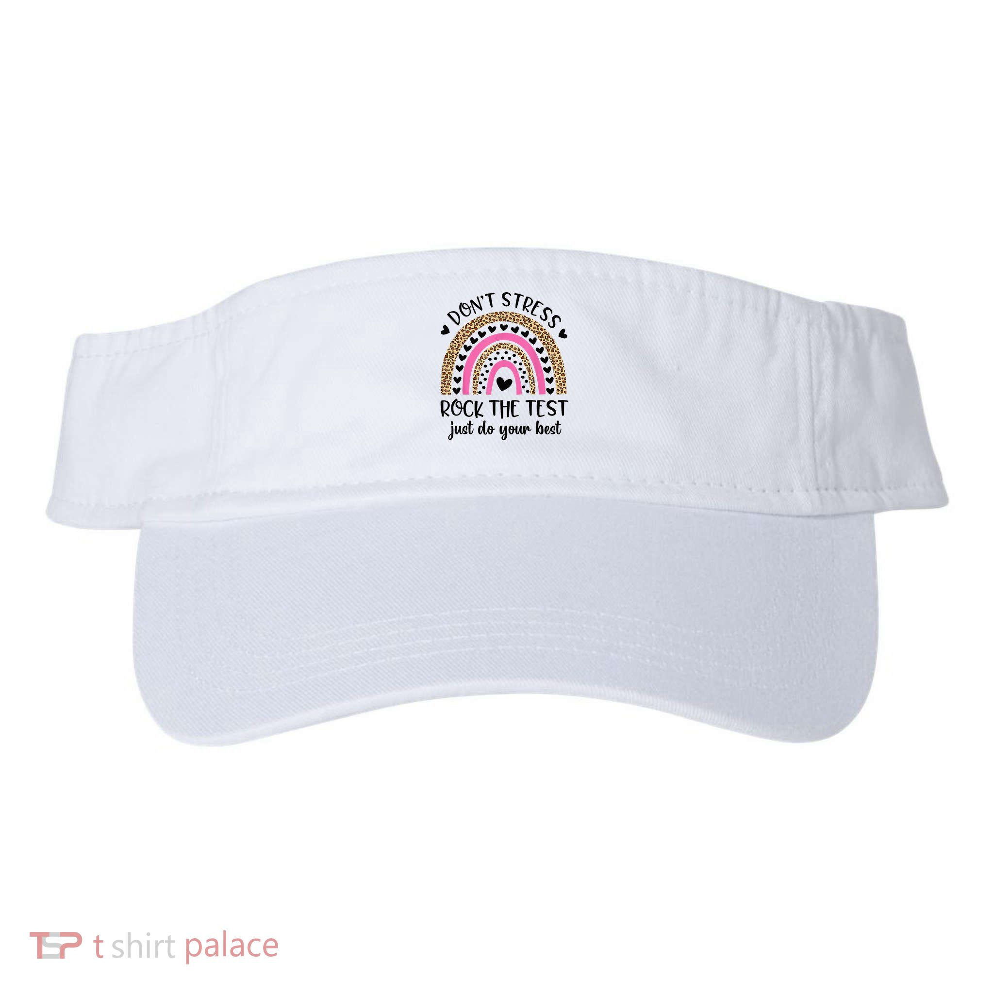 Test Day Rock The Test Rainbow Teacher Testing Day Visor