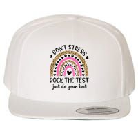 Test Day Rock The Test Rainbow Teacher Testing Day Wool Snapback Cap