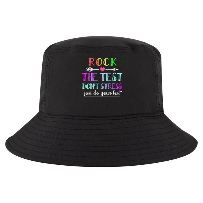 Test Day Rock The Test Teacher Testing Day Cool Comfort Performance Bucket Hat