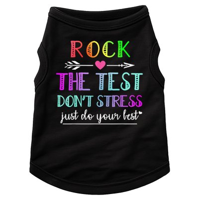 Test Day Rock The Test Teacher Testing Day Doggie Tank
