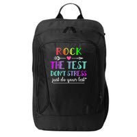 Test Day Rock The Test Teacher Testing Day City Backpack