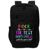Test Day Rock The Test Teacher Testing Day Impact Tech Backpack