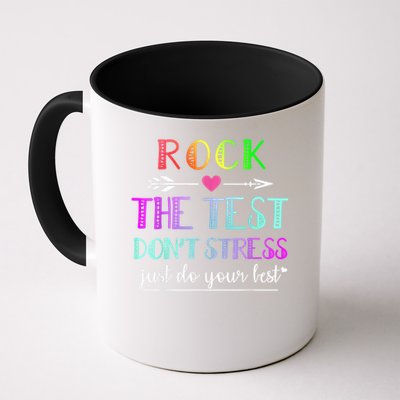 Test Day Rock The Test Teacher Testing Day Mug