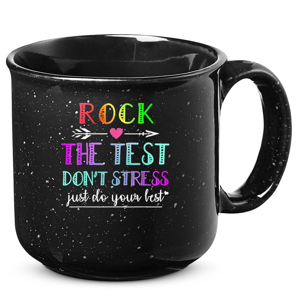 Test Day Rock The Test Teacher Testing Day 15oz Campfire Ceramic Mug