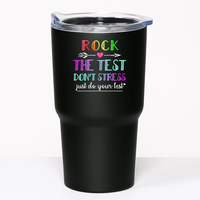 Test Day Rock The Test Teacher Testing Day Tumbler