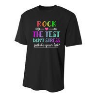 Test Day Rock The Test Teacher Testing Day Youth Performance Sprint T-Shirt