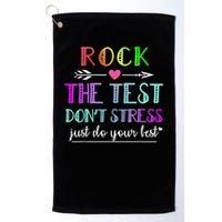 Test Day Rock The Test Teacher Testing Day Golf Towel
