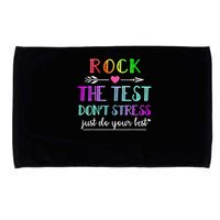 Test Day Rock The Test Teacher Testing Day Microfiber Hand Towel