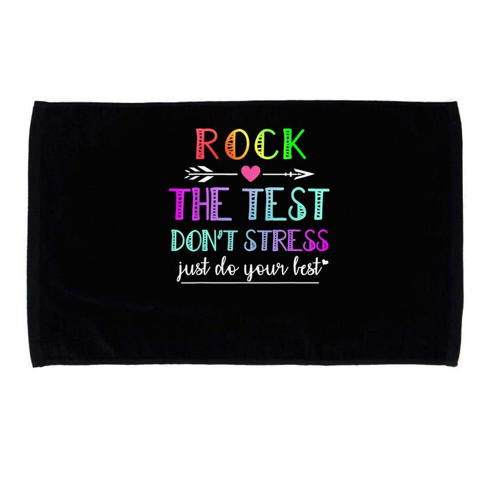 Test Day Rock The Test Teacher Testing Day Microfiber Hand Towel