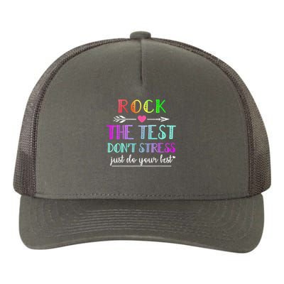 Test Day Rock The Test Teacher Testing Day Yupoong Adult 5-Panel Trucker Hat