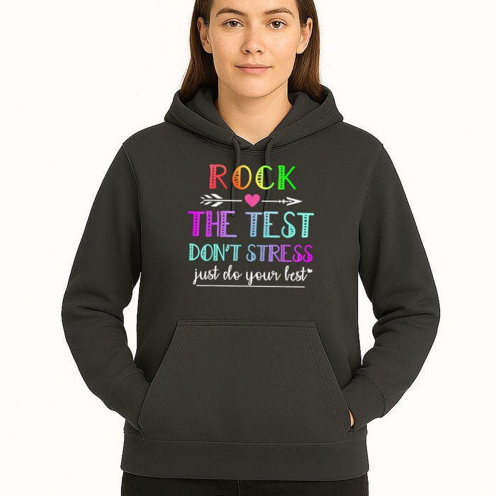 Test Day Rock The Test Teacher Testing Day Hoodie