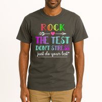 Test Day Rock The Test Teacher Testing Day Tall T-Shirt