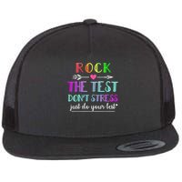 Test Day Rock The Test Teacher Testing Day Flatbill Hat