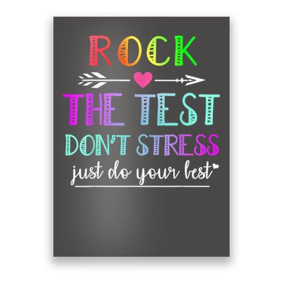 Test Day Rock The Test Teacher Testing Day Poster