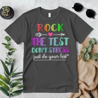 Test Day Rock The Test Teacher Testing Day Premium T-Shirt